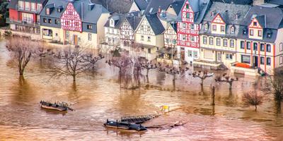 Hochwassermarke, Pegel, Mosel, Trier, Wochenende, Wasser, Vormittag, Sonntag, Regenfällen